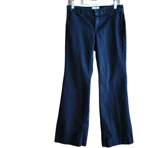 Banana Republic Trouser Style Jeans Women's Size 6 Dark Blue - Picture 1 of 8